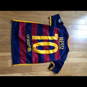 Messi Nike Barcelona Soccer Jersey Youth Small